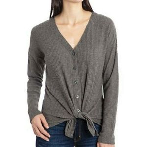 Isaac Mizhari Waffle Knit Button-Up, L